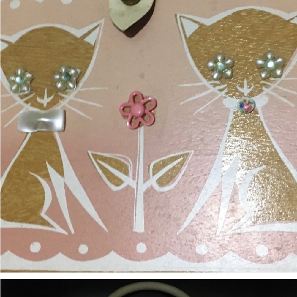 ENID COLLINS COPY CAT pink wooden box purse